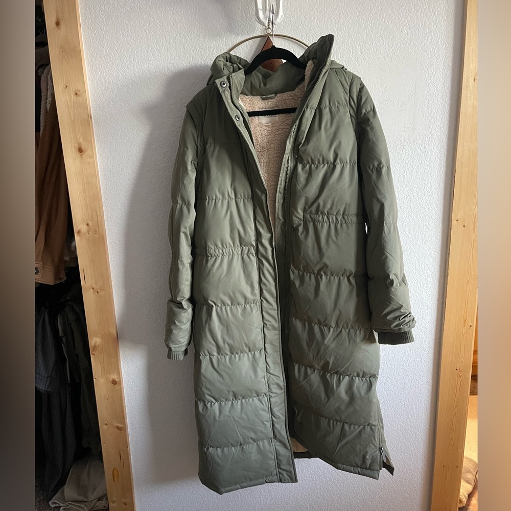 UpWest Long Quilted Puffer Coat - Removeable sleeves to be converted into vest